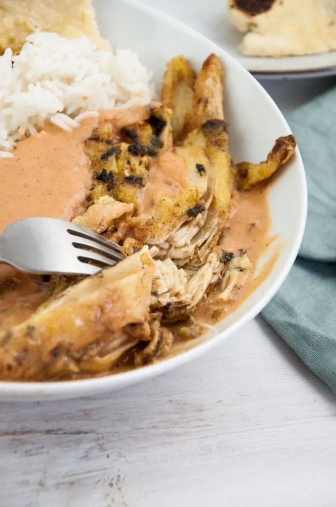 Vegan Fish Curry made with Banana Blossoms