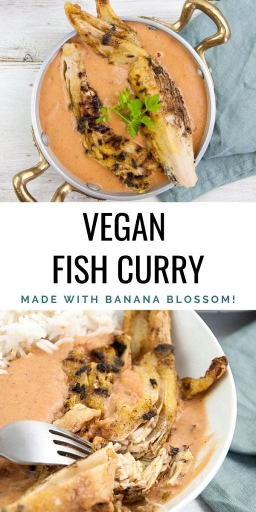 Vegan Fish Curry made with Banana Blossoms