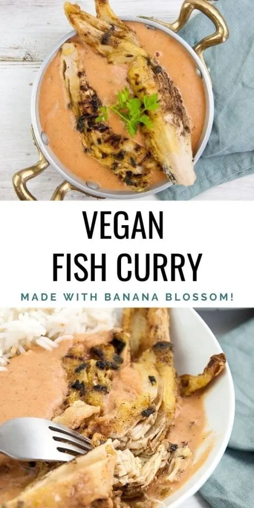 Vegan Fish Curry made with Banana Blossoms