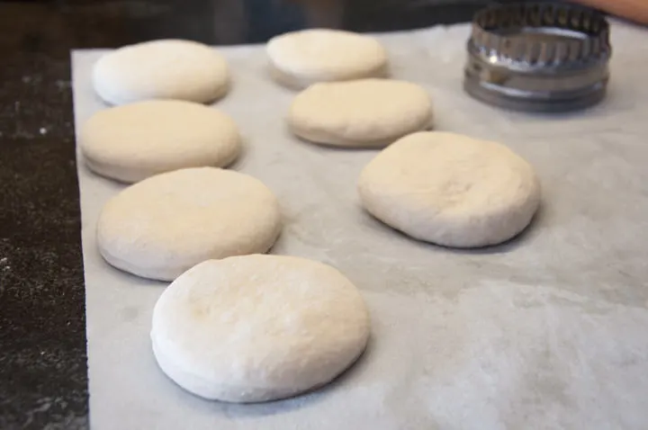 rising english muffins