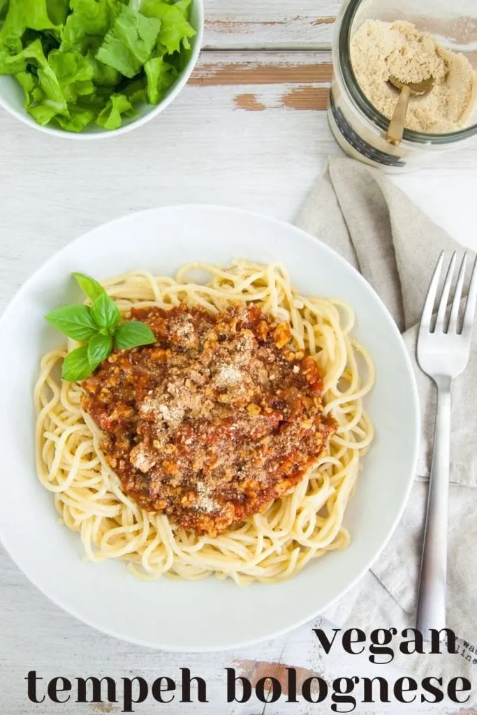 Tempeh Bolognese ready in 15 minutes Elephantastic Vegan