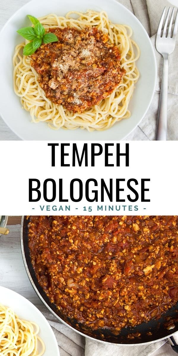 Tempeh Bolognese ready in 15 minutes Elephantastic Vegan