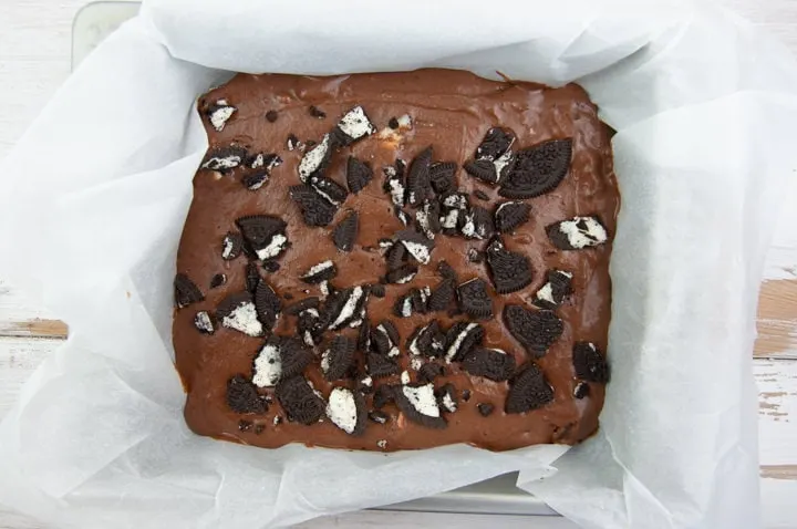 brownies before baking