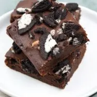 vegan oreo brownies