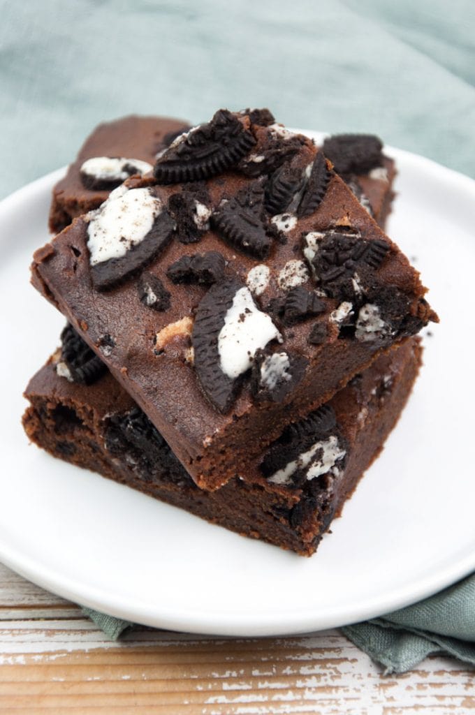 vegan oreo brownies