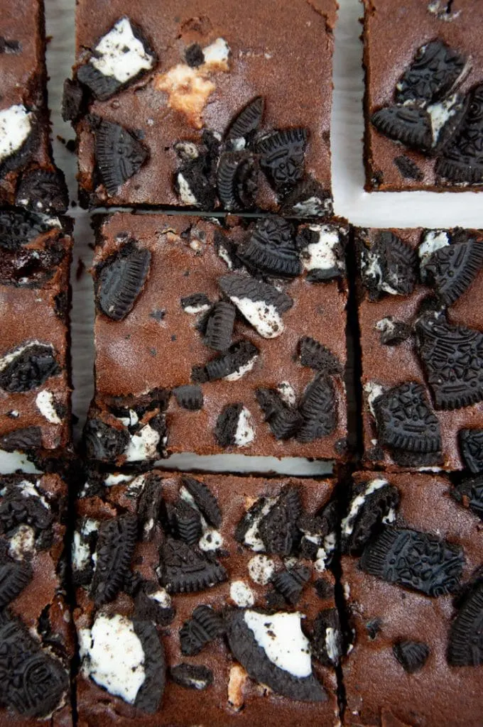 vegan oreo brownies