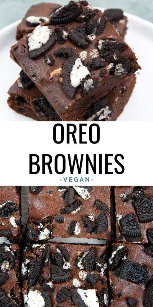 vegan oreo brownies