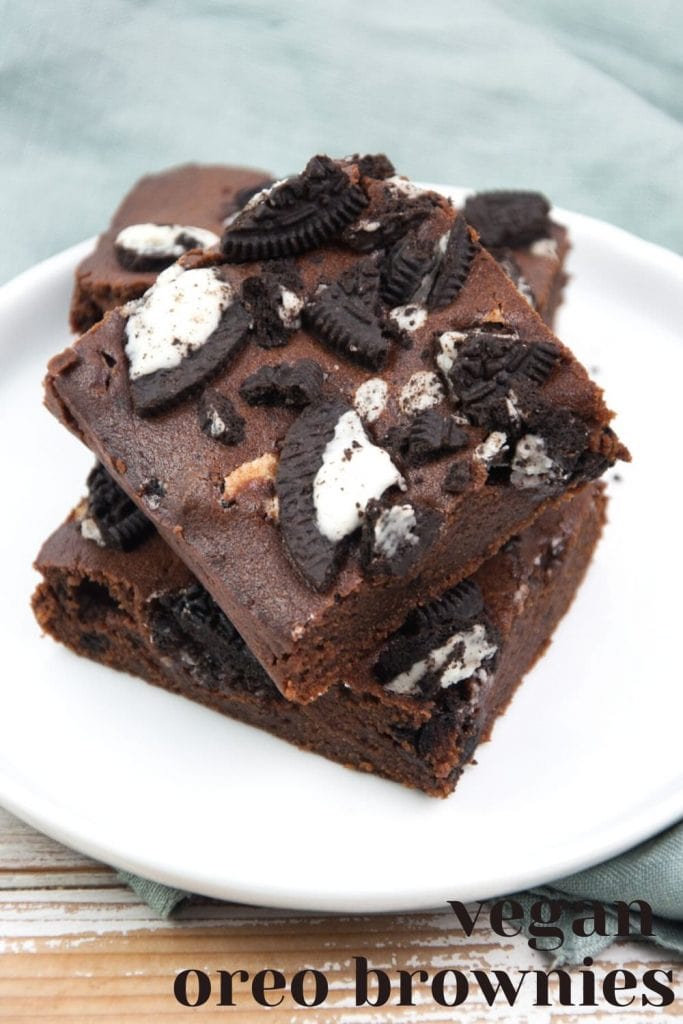 vegan oreo brownies