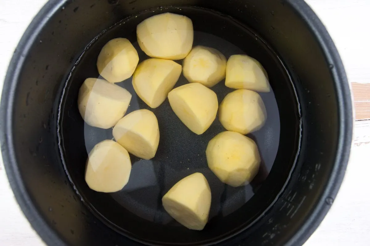 potatoes in water