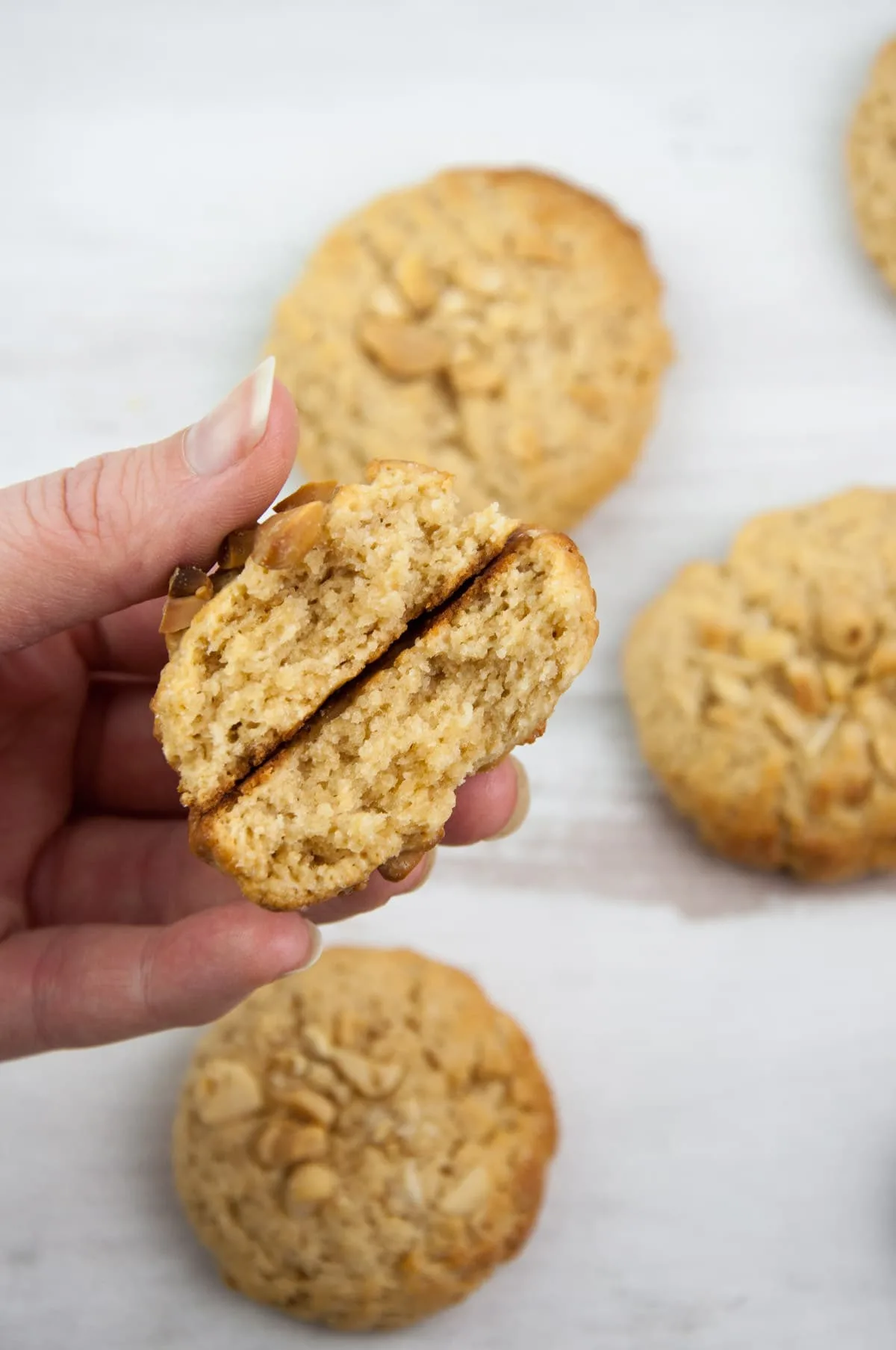 peanut butter cookies inside