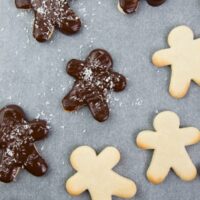 almond butter sugar cookies with chocolate coating and shredded coconut