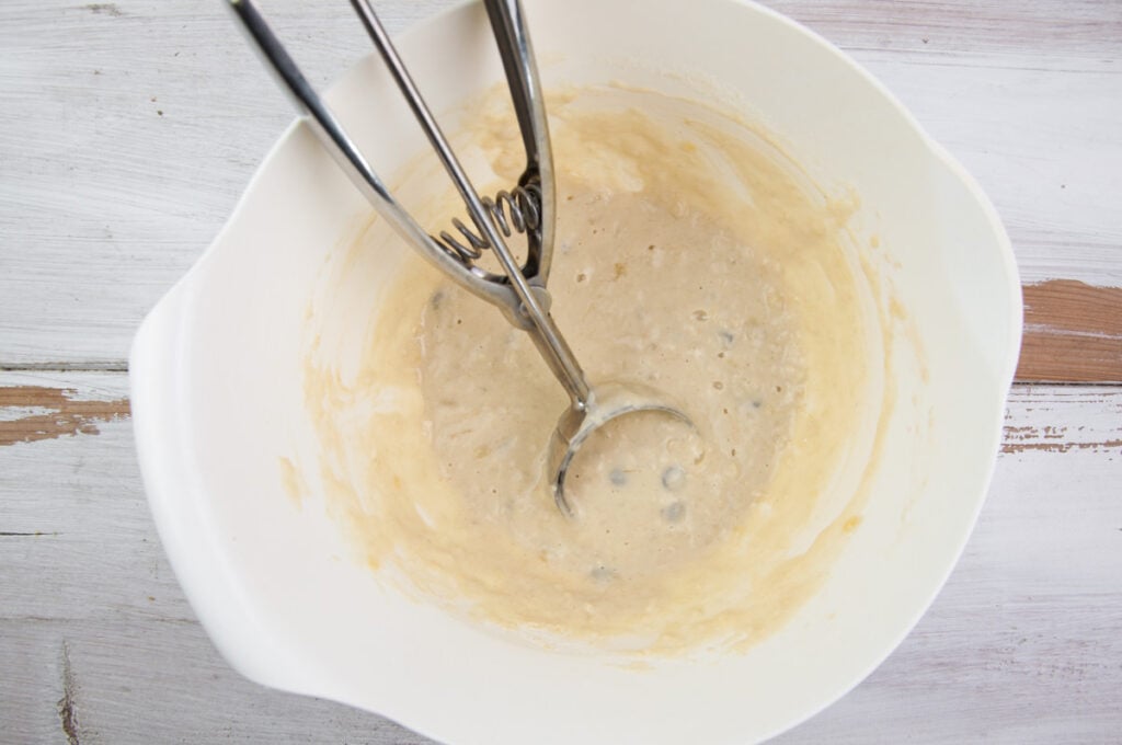 pancake batter with chocolate chips
