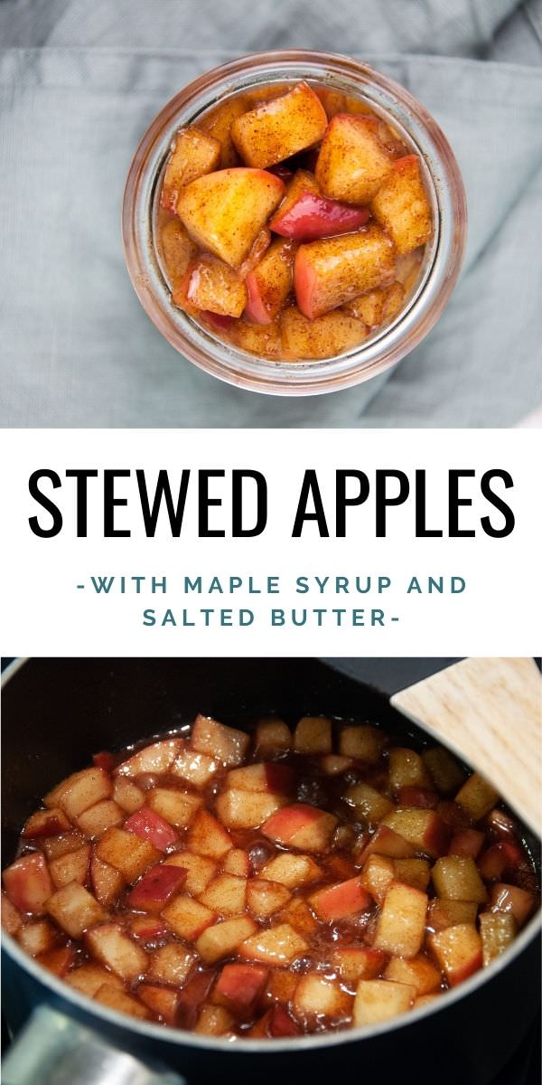 Stewed Apples with maple syrup and salted butter Elephantastic Vegan