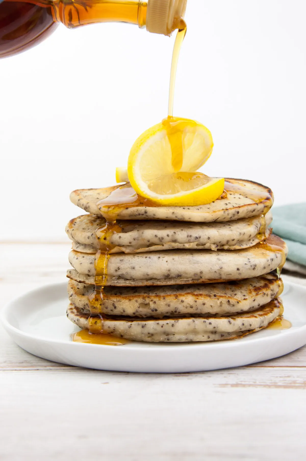 Vegan Lemon Poppy Seed Pancakes