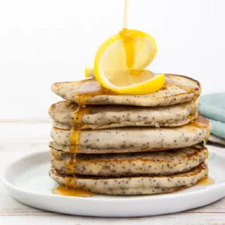 Vegan Lemon Poppy Seed Pancakes
