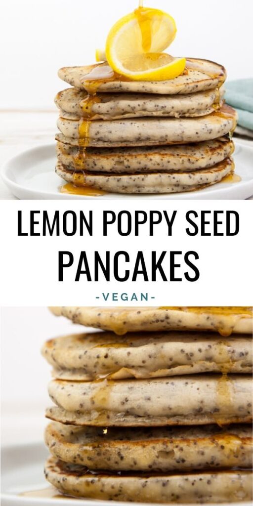 Vegan Lemon Poppy Seed Pancakes