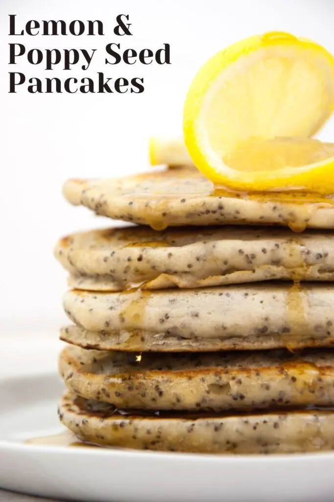 Vegan Lemon Poppy Seed Pancakes