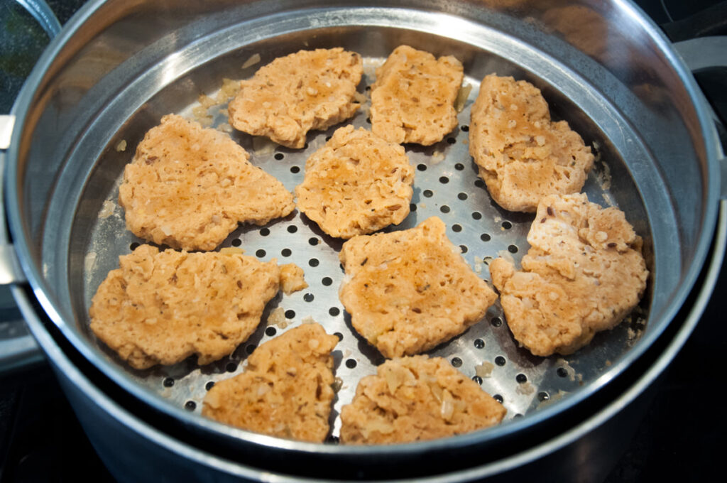 seitan in steamer