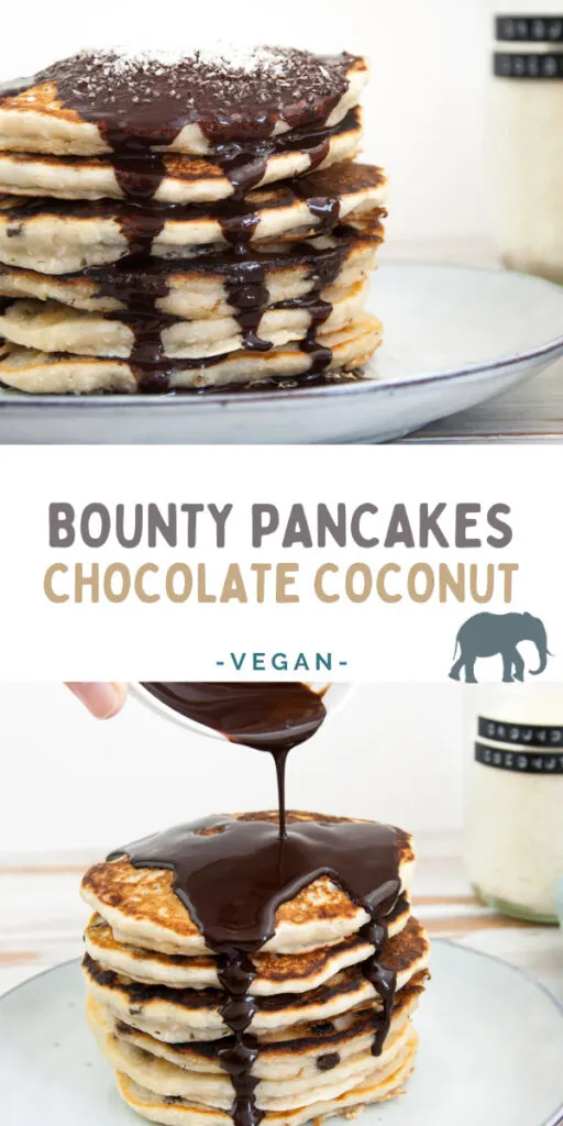 Vegan Chocolate Coconut Pancakes (Bounty)