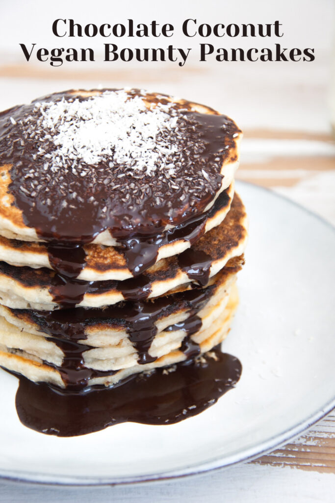 Vegan Chocolate Coconut Pancakes (Bounty)