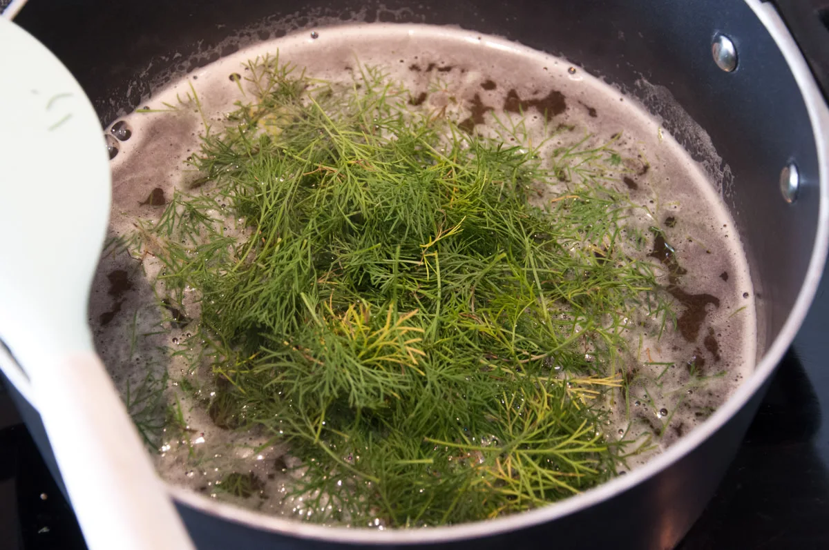 southern wormwood in sugar and water