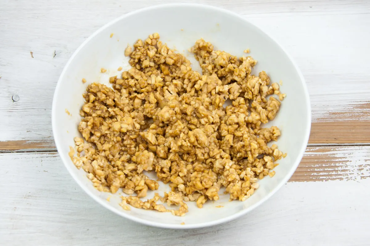 marinated tempeh crumbs