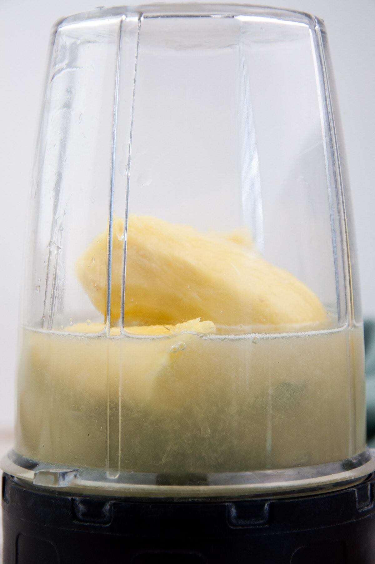 ginger, lemon juice, and water in blender