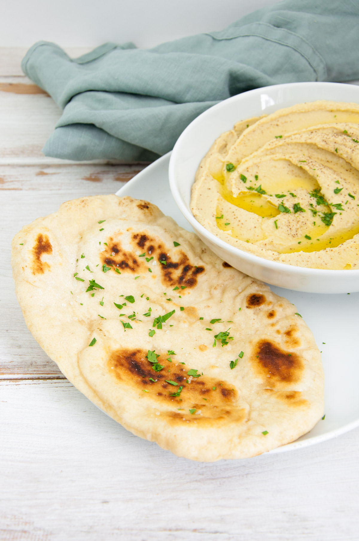 Easy Vegan Flatbread with Hummus