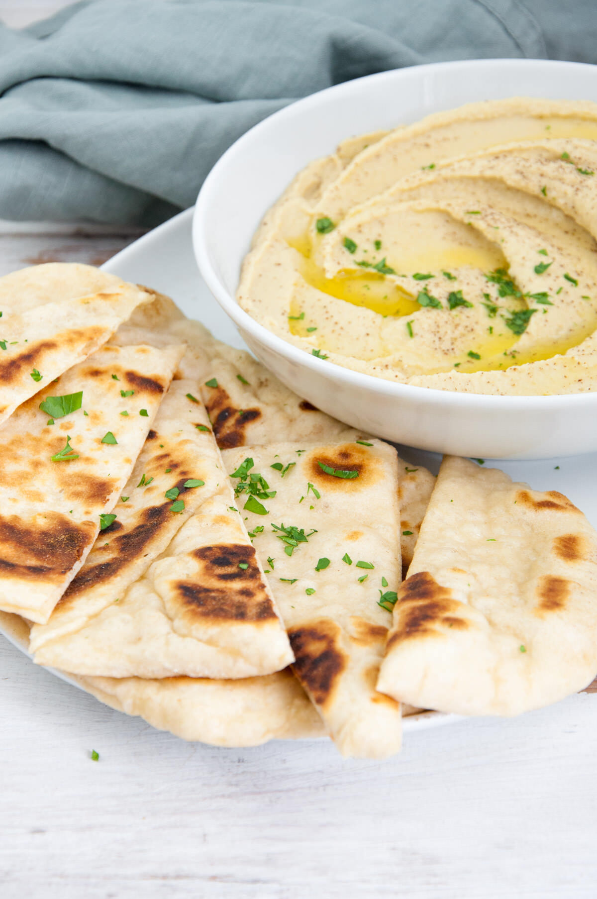 Easy Vegan Flatbread with Hummus