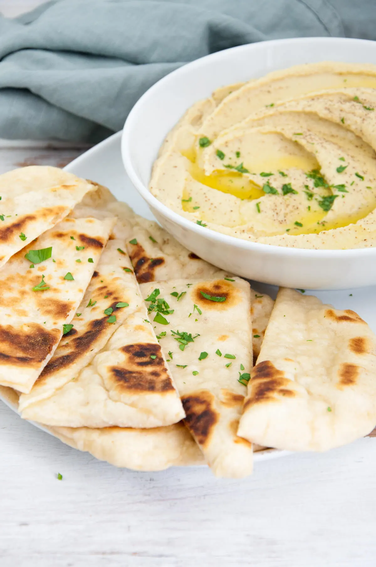 Easy Vegan Flatbread with Hummus