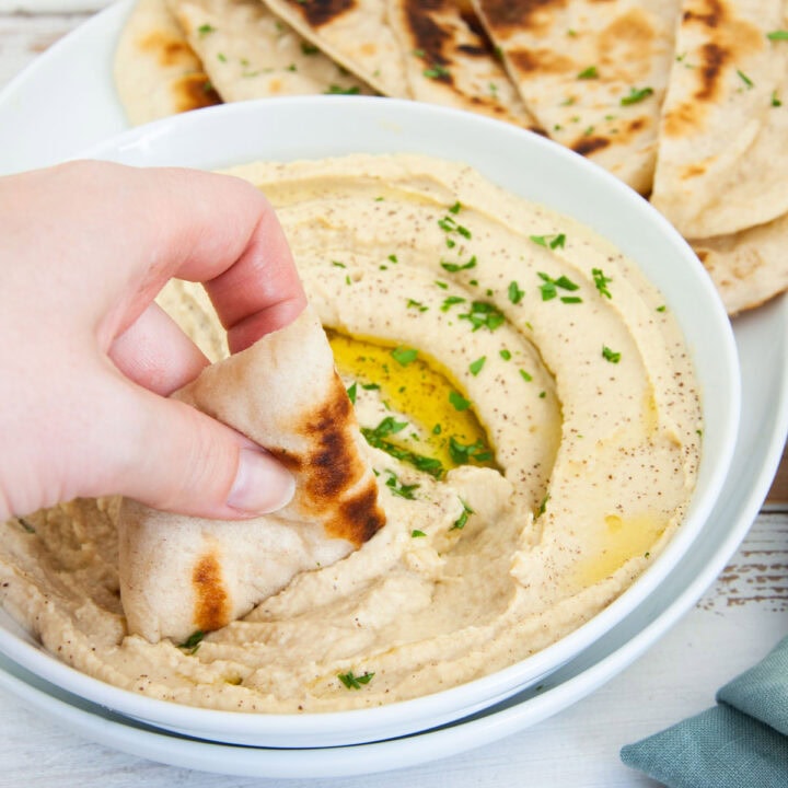 The Best Hummus made with dried chickpeas | Elephantastic Vegan