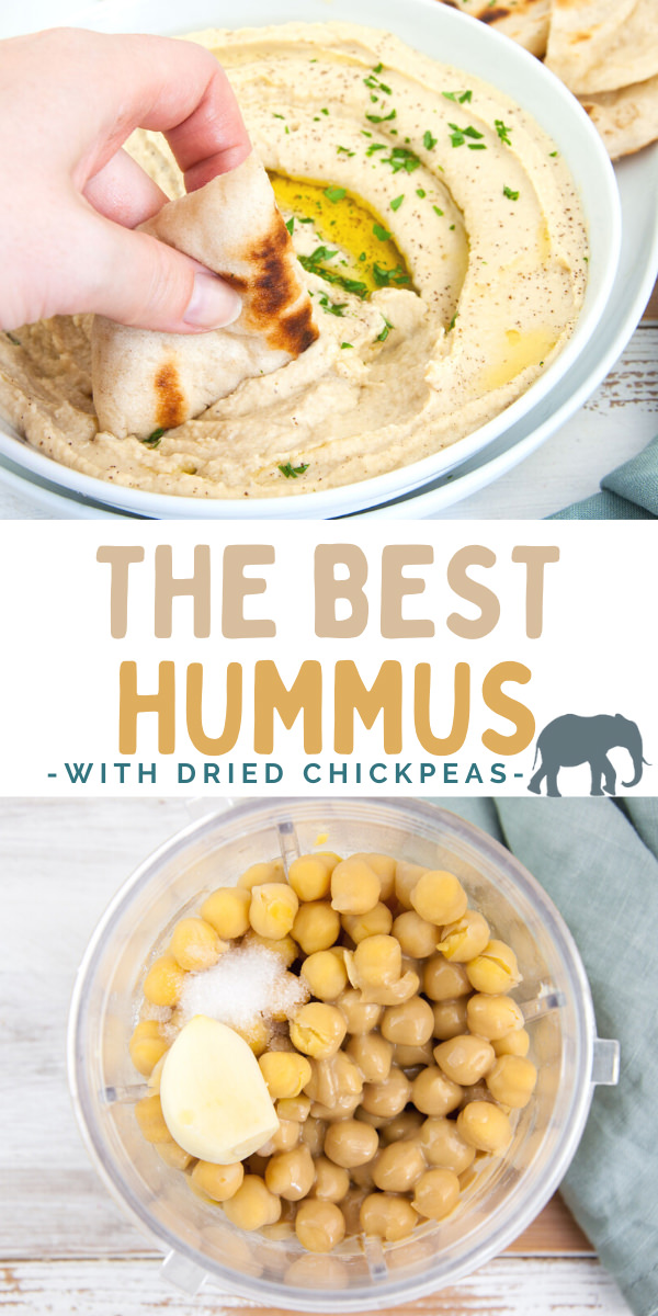 Hummus made from dried chickpeas