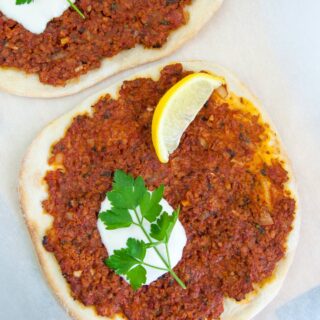 Vegan Lahmacun - Turkish Pizza