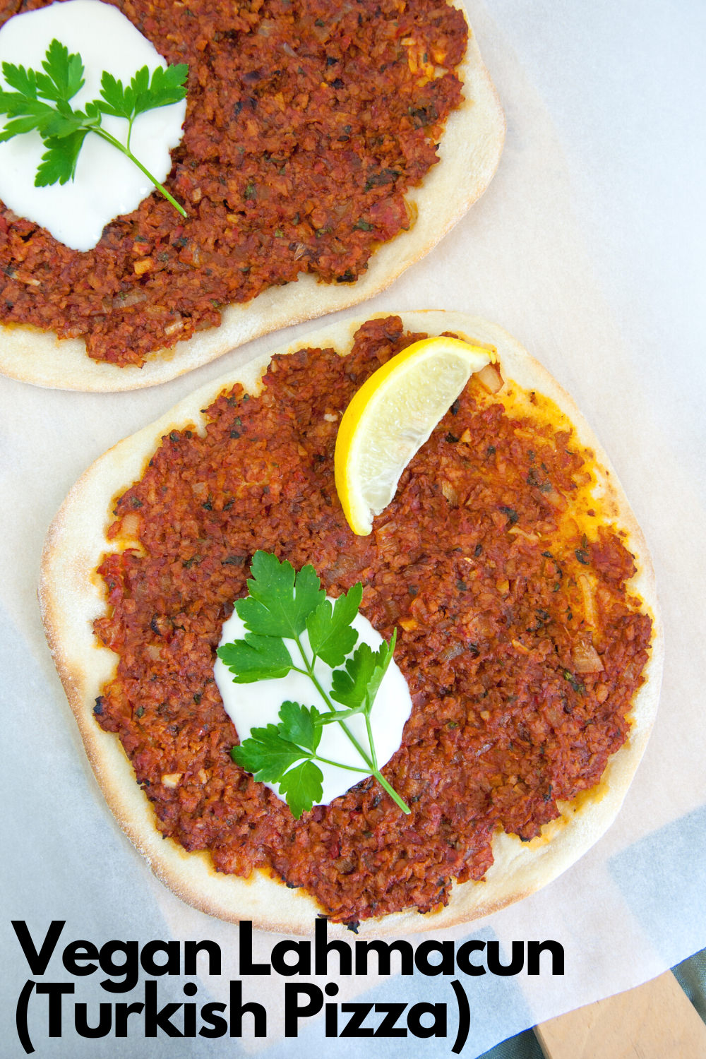 Vegan Lahmacun - Turkish Pizza