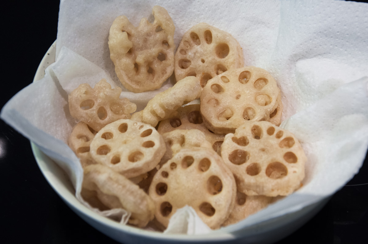 fried lotus root tempura