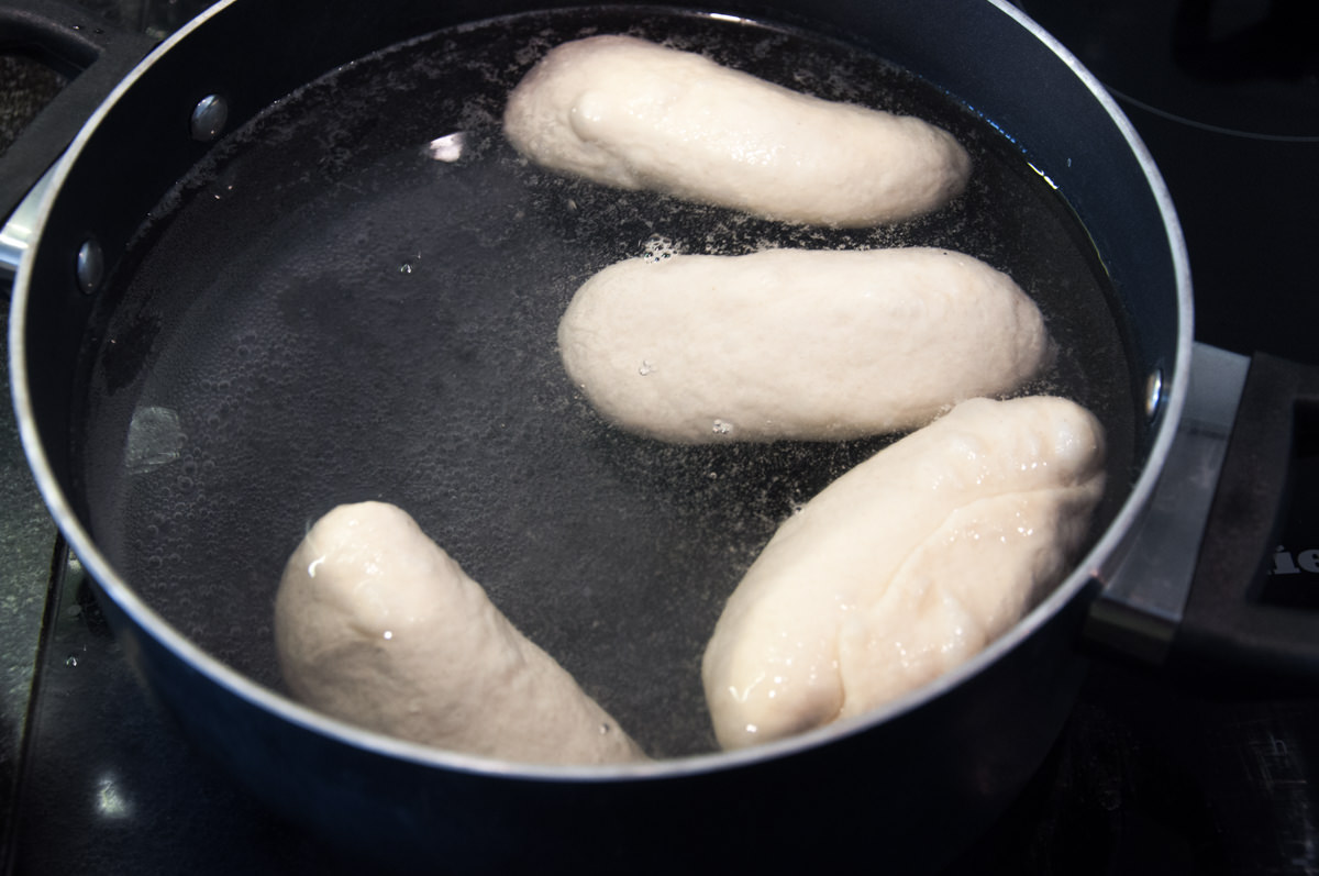 Vegan Czech Dumplings Knedlíky in pot