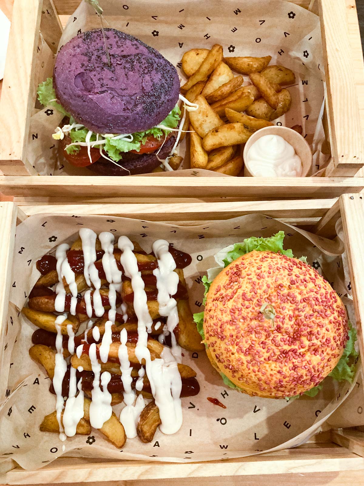 flower burger box