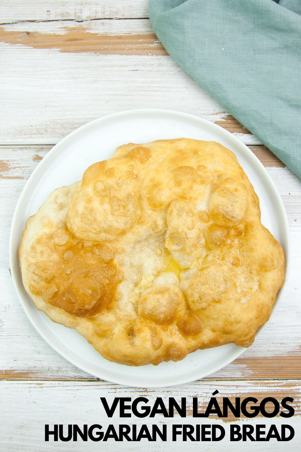 vegan langos - hungarian fried bread