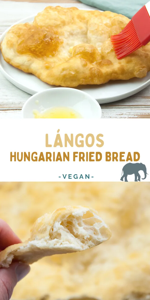 vegan langos - hungarian fried bread