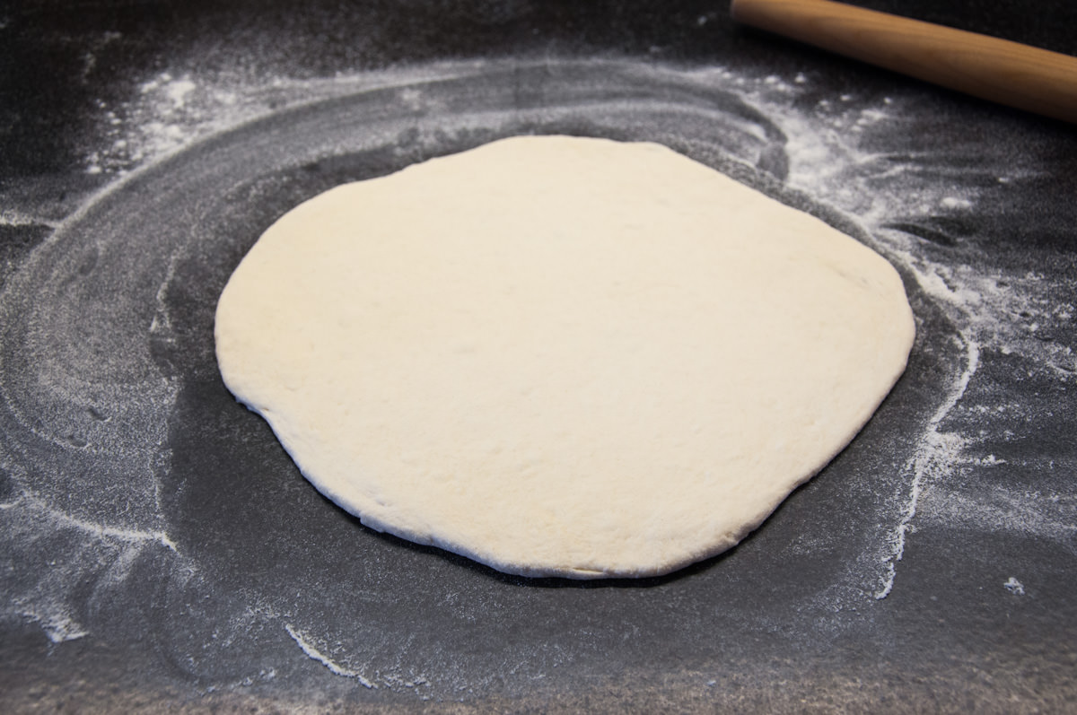 rolled out bao bun dough