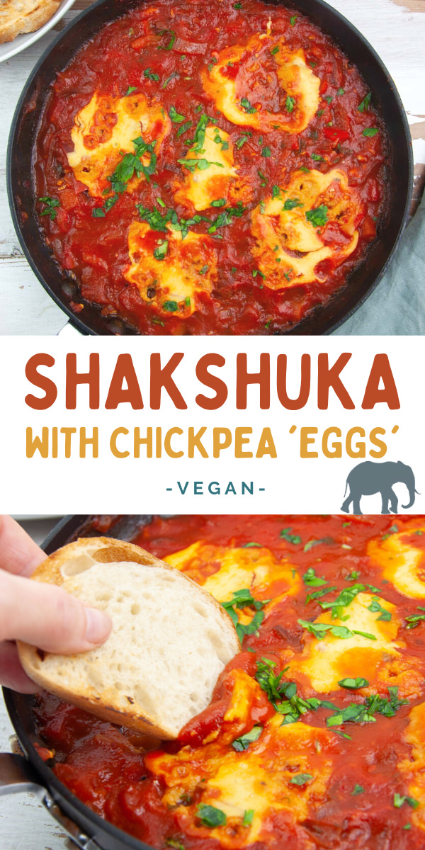 Vegan Shakshuka with chickpea 'eggs'