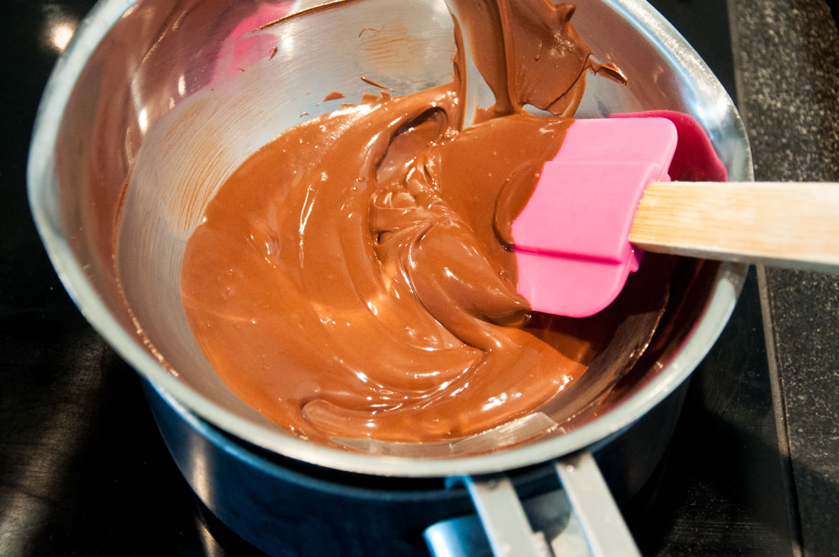 melting chocolate in double boiler