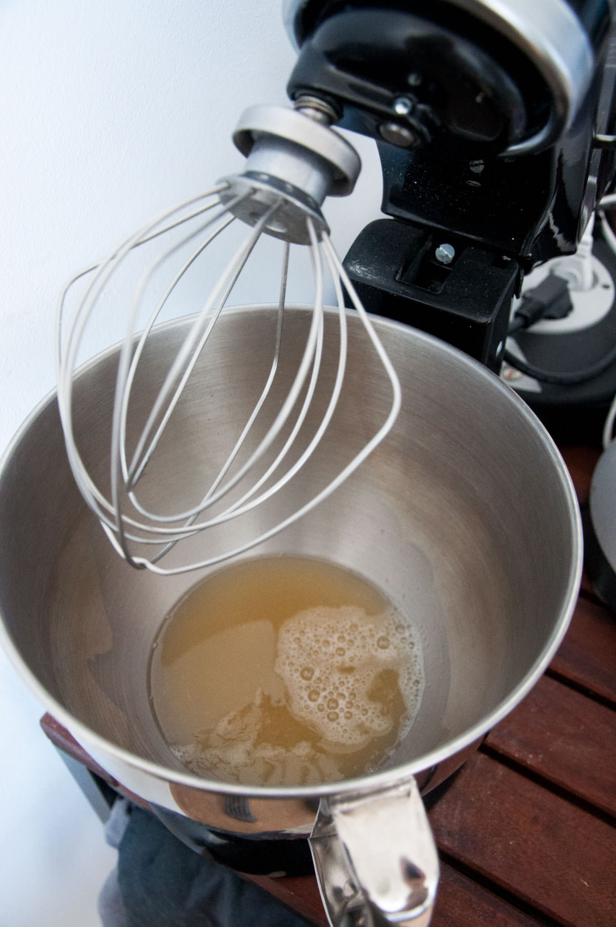 aquafaba in stand mixer