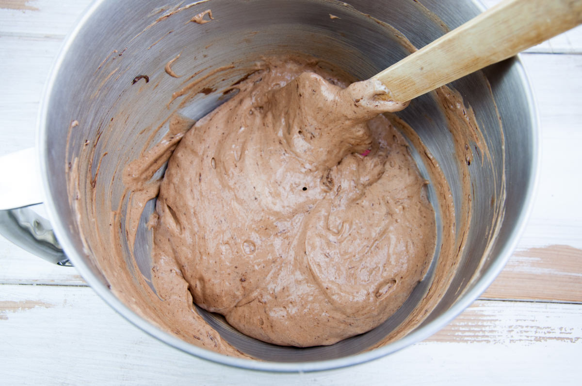 aquafaba and melted chocolate