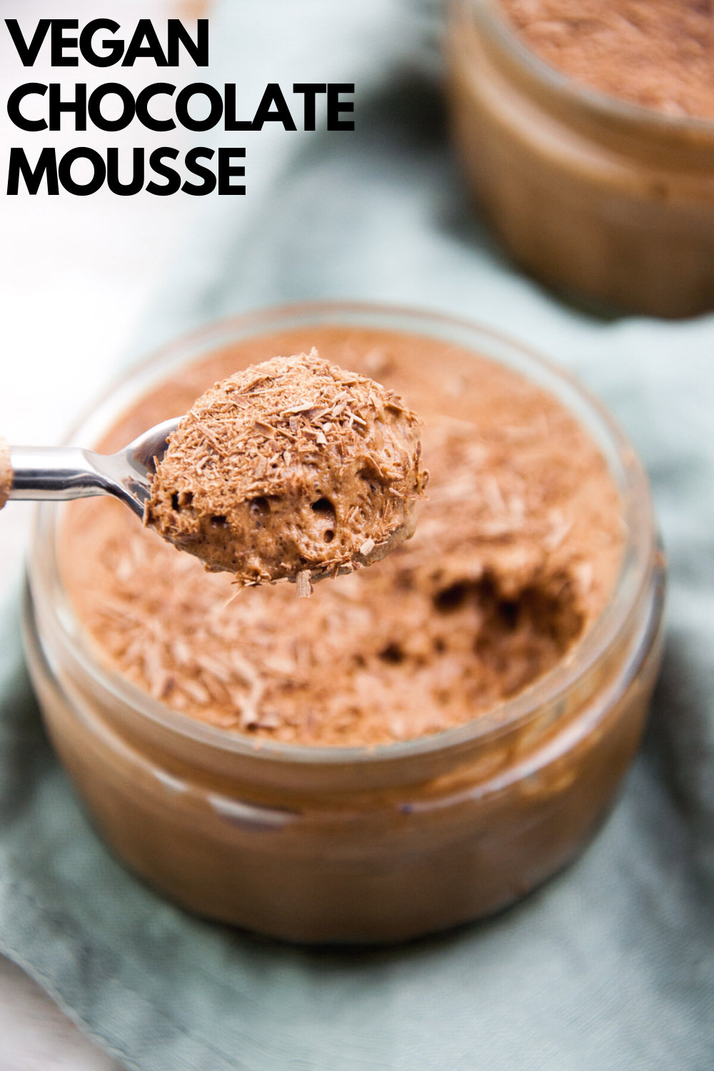 vegan chocolate mousse with aquafaba