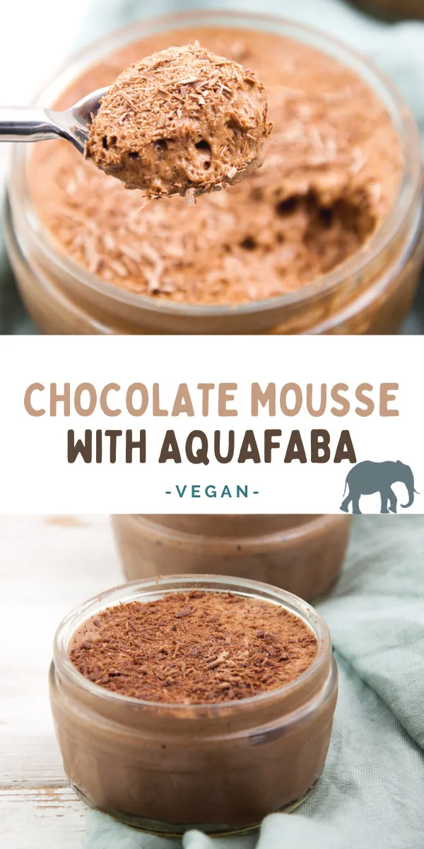 vegan chocolate mousse with aquafaba