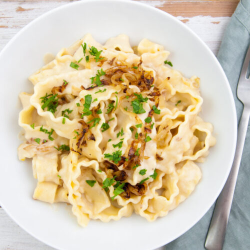Creamy Vegan Caramelized Onion Pasta