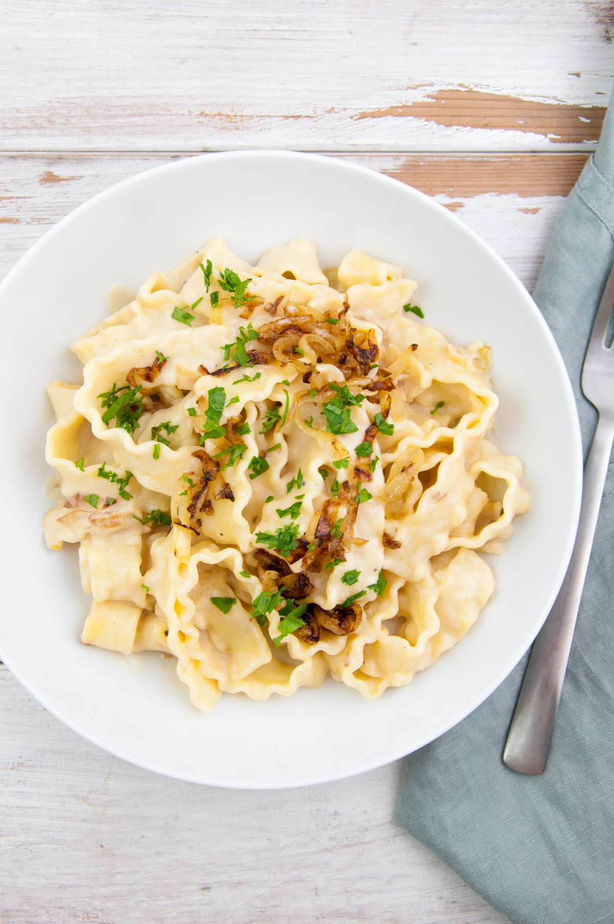 Creamy Vegan Caramelized Onion Pasta