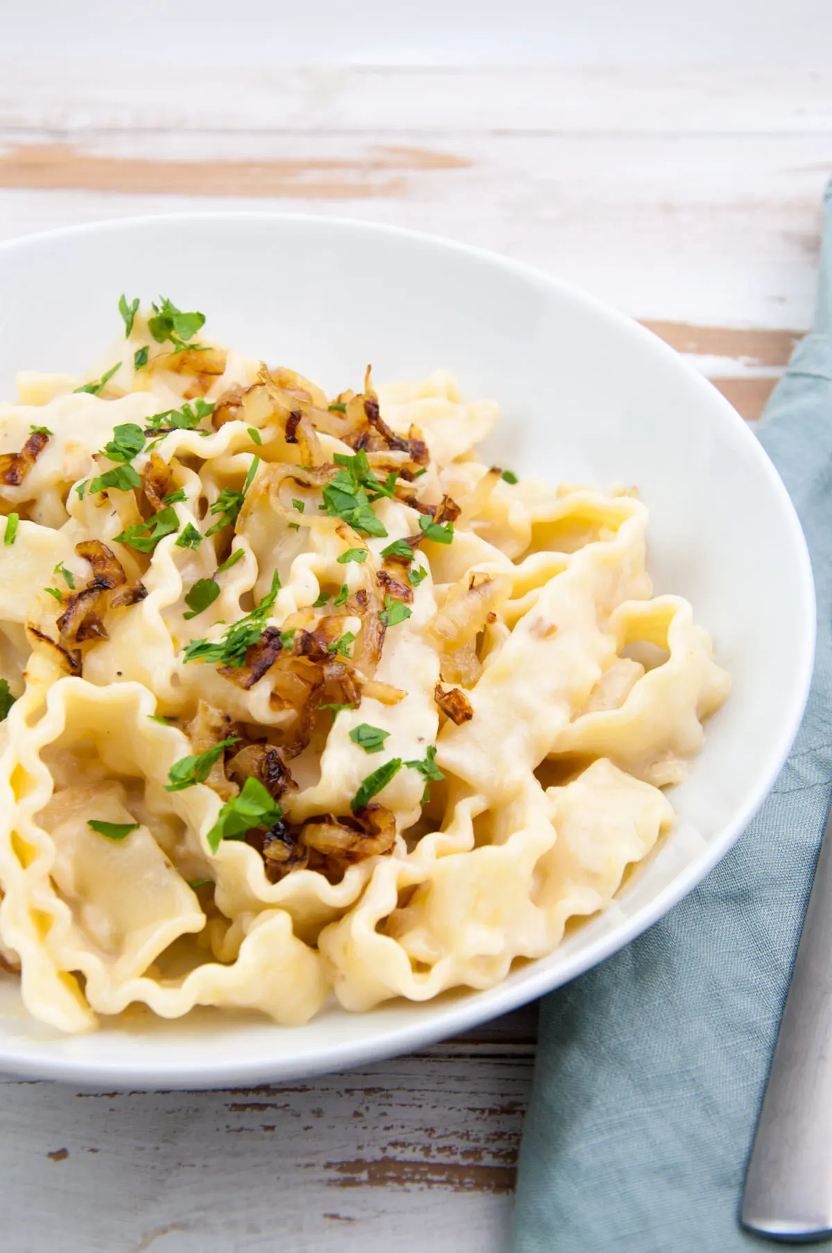 Creamy Vegan Caramelized Onion Pasta
