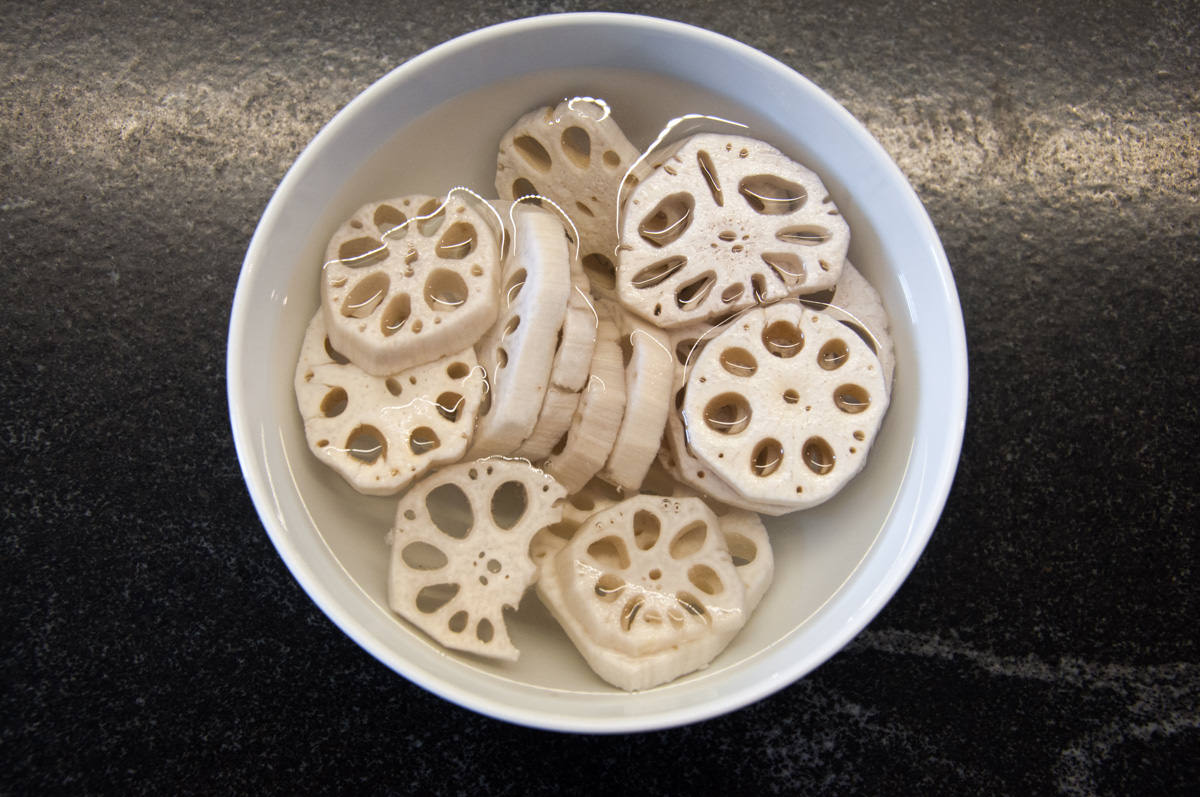 lotus root in water